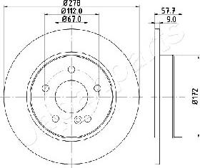 Japanparts DP-0508 - Kočioni disk www.molydon.hr