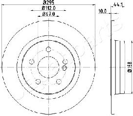 Japanparts DP-0503 - Kočioni disk www.molydon.hr