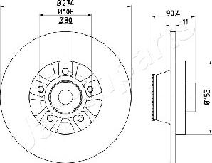 Japanparts DP-0511 - Kočioni disk www.molydon.hr