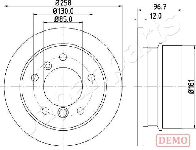 Japanparts DP-0518C - Kočioni disk www.molydon.hr