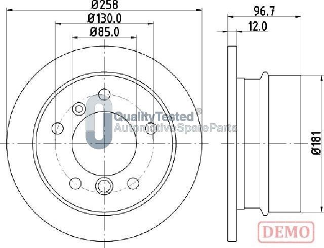 Japanparts DP0518JM - Kočioni disk www.molydon.hr