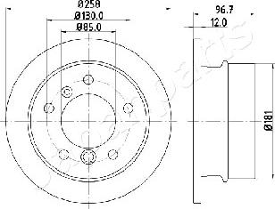 Japanparts DP-0518 - Kočioni disk www.molydon.hr