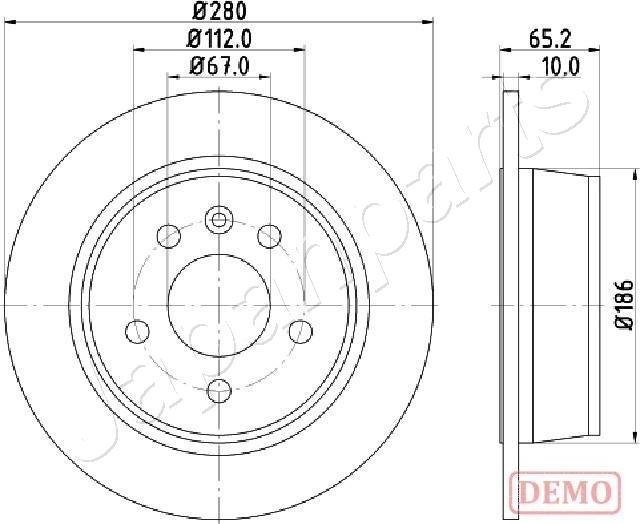 Japanparts DP-0530C - Kočioni disk www.molydon.hr