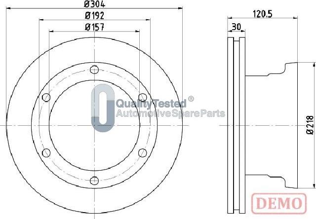 Japanparts DP0529JM - Kočioni disk www.molydon.hr