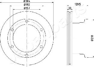 Japanparts DP-0529 - Kočioni disk www.molydon.hr