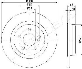 Japanparts DP-0525 - Kočioni disk www.molydon.hr