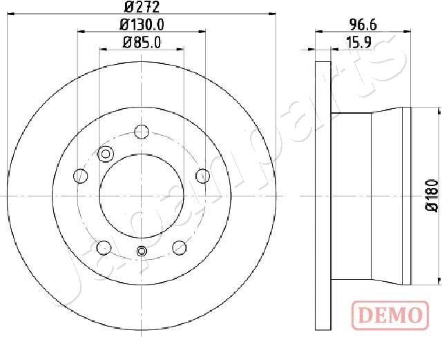 Japanparts DP-0526C - Kočioni disk www.molydon.hr