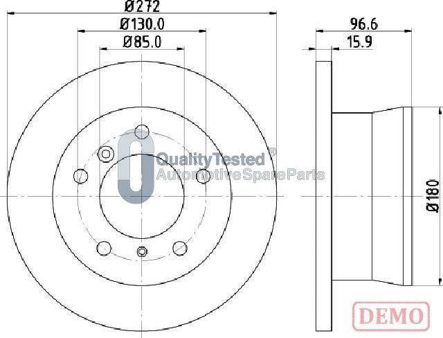 Japanparts DP0526JM - Kočioni disk www.molydon.hr