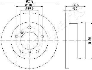 Japanparts DP-0526 - Kočioni disk www.molydon.hr