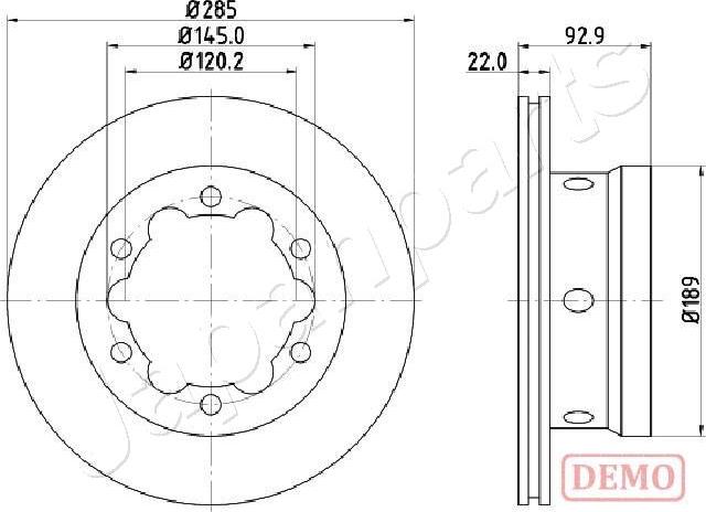 Japanparts DP-0528C - Kočioni disk www.molydon.hr