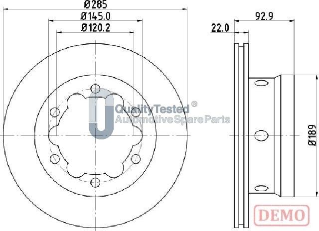 Japanparts DP0528JM - Kočioni disk www.molydon.hr