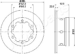 Japanparts DP-0528 - Kočioni disk www.molydon.hr