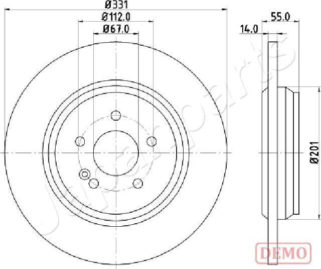 Japanparts DP-0523C - Kočioni disk www.molydon.hr