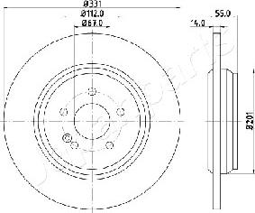 Japanparts DP-0523 - Kočioni disk www.molydon.hr