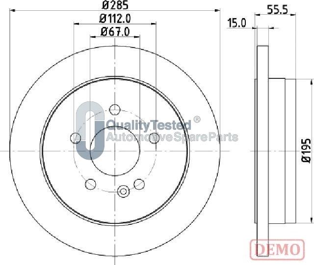 Japanparts DP0522JM - Kočioni disk www.molydon.hr