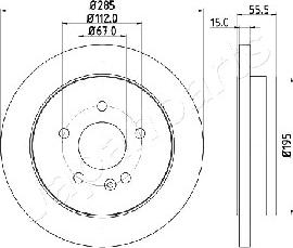 Japanparts DP-0522 - Kočioni disk www.molydon.hr