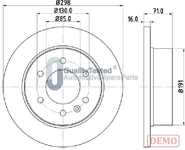 Japanparts DP0527JM - Kočioni disk www.molydon.hr