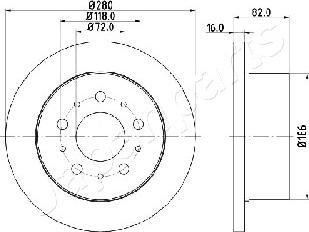 Japanparts DP-0609 - Kočioni disk www.molydon.hr