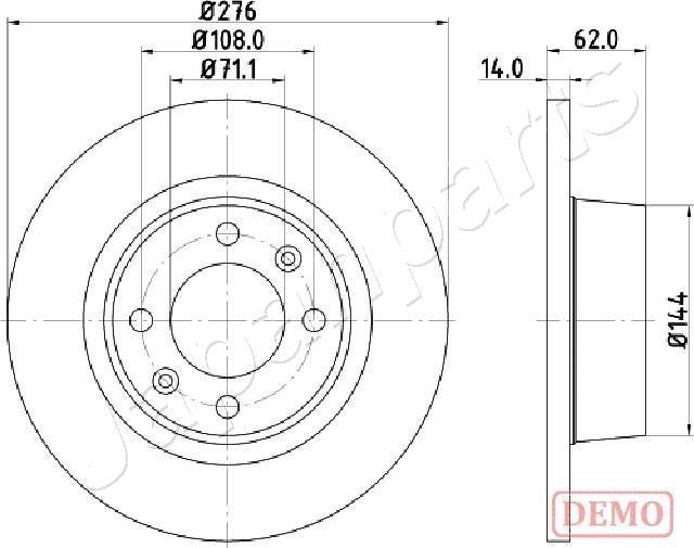 Japanparts DP-0604C - Kočioni disk www.molydon.hr