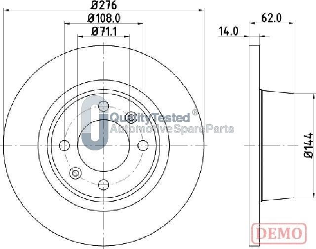 Japanparts DP0604JM - Kočioni disk www.molydon.hr