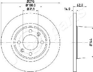 Japanparts DP-0604 - Kočioni disk www.molydon.hr