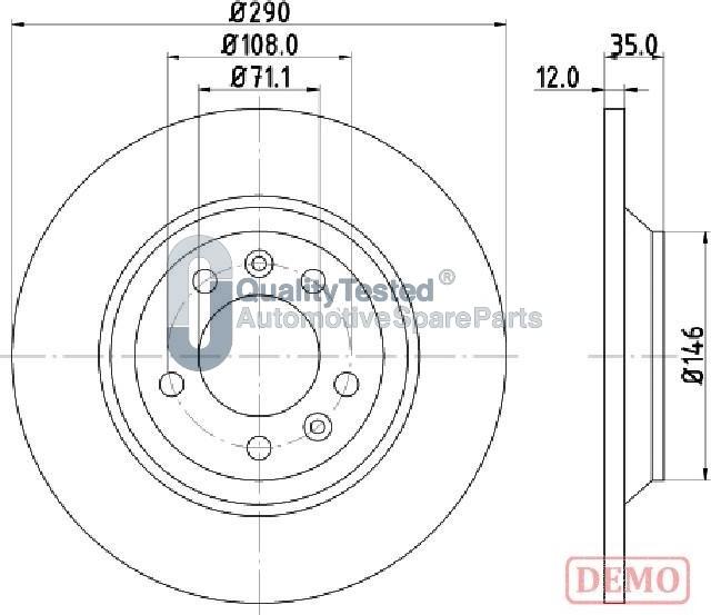 Japanparts DP0605JM - Kočioni disk www.molydon.hr