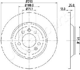 Japanparts DP-0605 - Kočioni disk www.molydon.hr