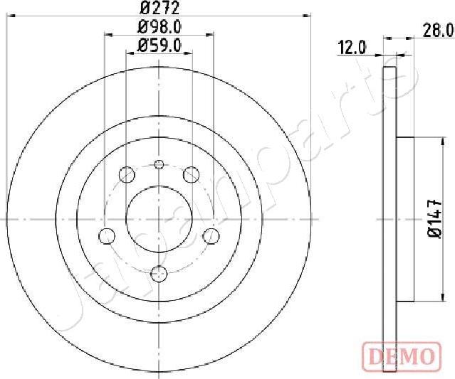 Japanparts DP-0606C - Kočioni disk www.molydon.hr