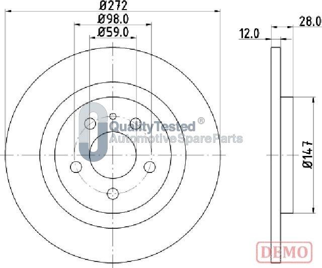 Japanparts DP0606JM - Kočioni disk www.molydon.hr