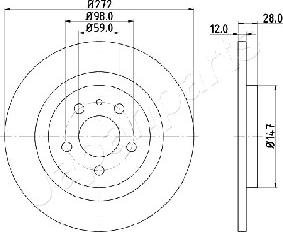 Japanparts DP-0606 - Kočioni disk www.molydon.hr