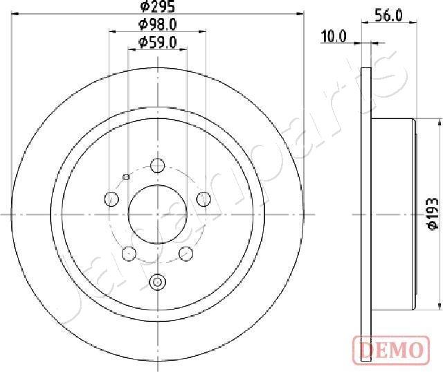 Japanparts DP-0608C - Kočioni disk www.molydon.hr