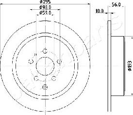 Japanparts DP-0608 - Kočioni disk www.molydon.hr