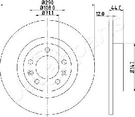 Japanparts DP-0619 - Kočioni disk www.molydon.hr