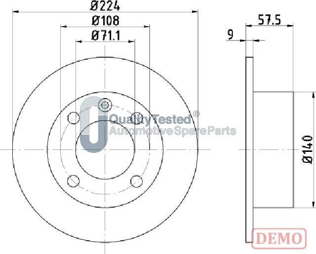 Japanparts DP0614JM - Kočioni disk www.molydon.hr