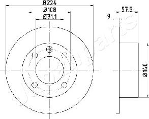 Japanparts DP-0614 - Kočioni disk www.molydon.hr