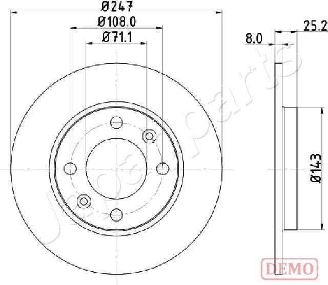 Japanparts DP-0615C - Kočioni disk www.molydon.hr