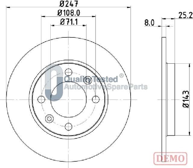 Japanparts DP0615JM - Kočioni disk www.molydon.hr