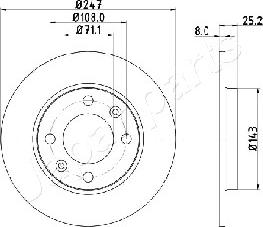 Japanparts DP-0615 - Kočioni disk www.molydon.hr