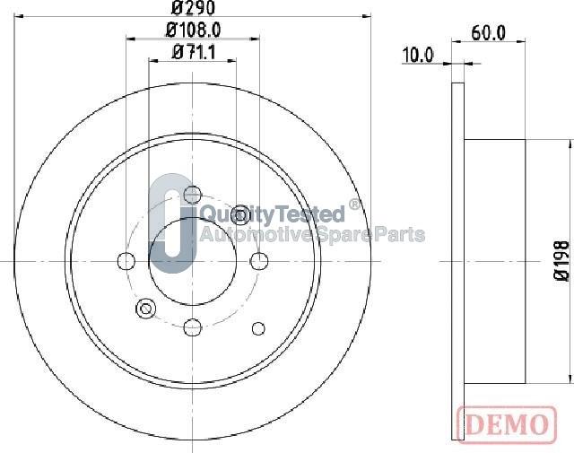 Japanparts DP0616JM - Kočioni disk www.molydon.hr