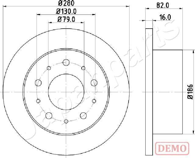 Japanparts DP-0611C - Kočioni disk www.molydon.hr