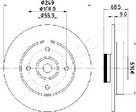 Japanparts DP-0618 - Kočioni disk www.molydon.hr