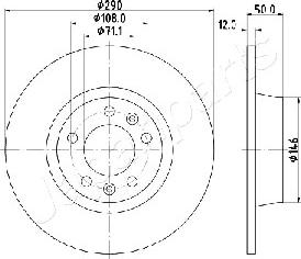 Japanparts DP-0617 - Kočioni disk www.molydon.hr