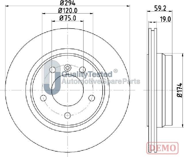 Japanparts DP0109JM - Kočioni disk www.molydon.hr