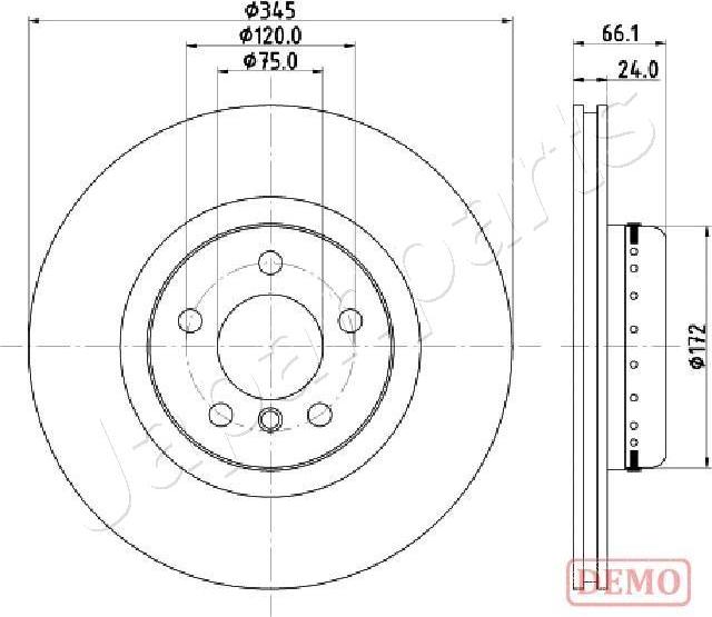 Japanparts DP-0104C - Kočioni disk www.molydon.hr