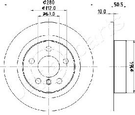 Japanparts DP-0105 - Kočioni disk www.molydon.hr