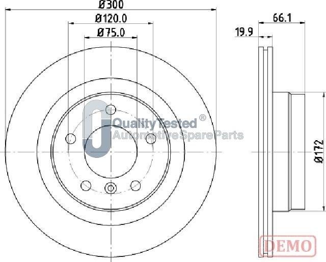 Japanparts DP0101JM - Kočioni disk www.molydon.hr