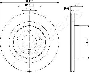 Japanparts DP-0101 - Kočioni disk www.molydon.hr