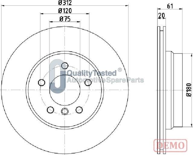 Japanparts DP0108JM - Kočioni disk www.molydon.hr