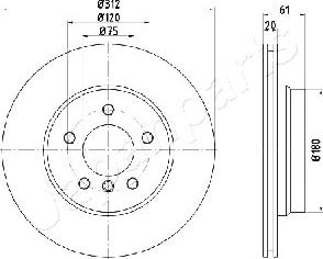 Japanparts DP-0108 - Kočioni disk www.molydon.hr