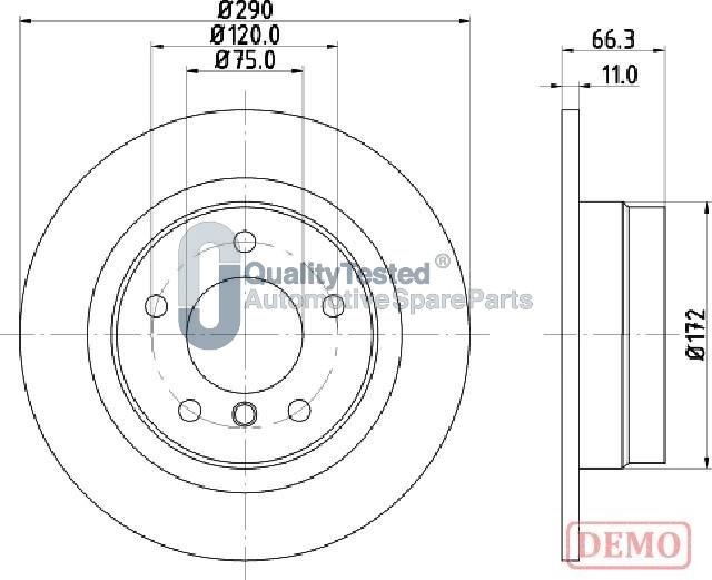 Japanparts DP0103JM - Kočioni disk www.molydon.hr